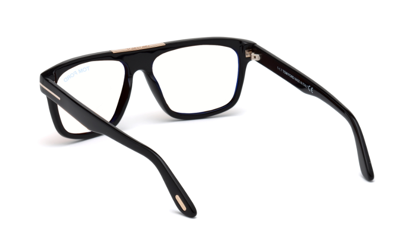 Tom Ford CECILIO-02 FT0628 001 Shiny Black Square Men's Eyeglasses