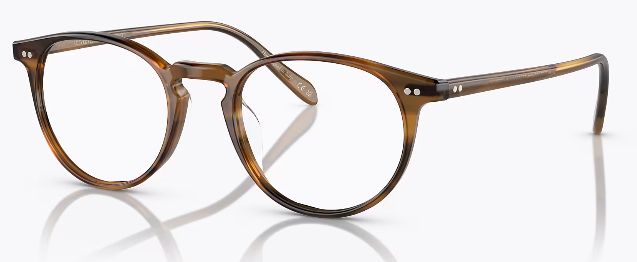 Oliver Peoples Riley R OV5004 1011 Raintree Brown Round Men's Eyeglasses