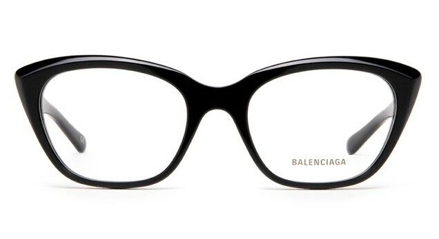 Balenciaga BB0219O 001 Black Full-Rim Oval Women's Eyeglasses