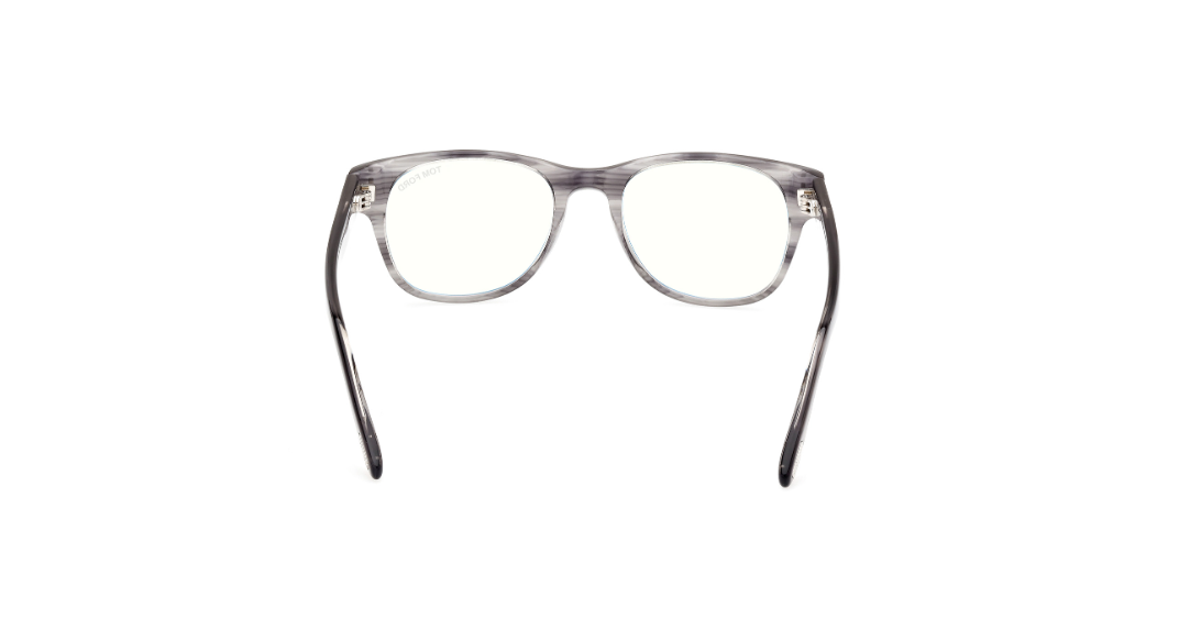 Tom Ford FT5898 020 Grey/Striped Square Men's Eyeglasses