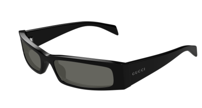 Gucci GG1778S 001 Black/Grey Rectangle Men's Sunglasses