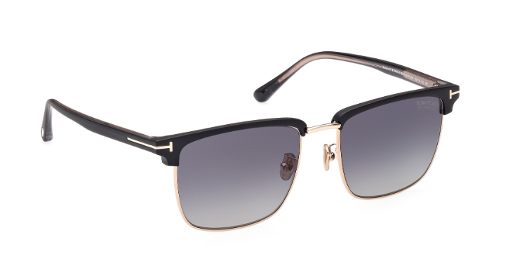 Tom Ford HUDSON 02 FT0997 H 02D Rose Gold/Black Smoke Polarized Men's Sunglasses