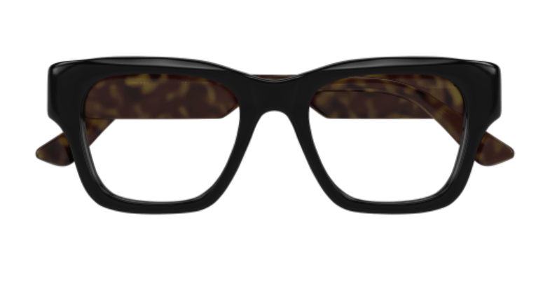 Gucci GG1669O 005 Black/Havana Square Men's Eyeglasses