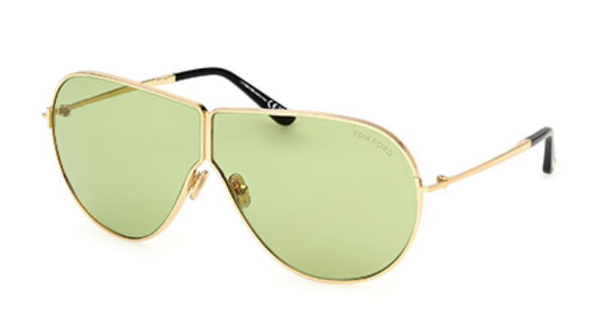 Tom Ford FT1158 30N Shiny Deep Gold/Green Men's Sunglasses