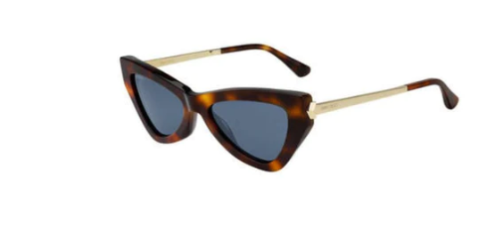 Jimmy Choo Donna/S 086/KU Havana-Gold/Blue Cat-Eye Women's Sunglasses