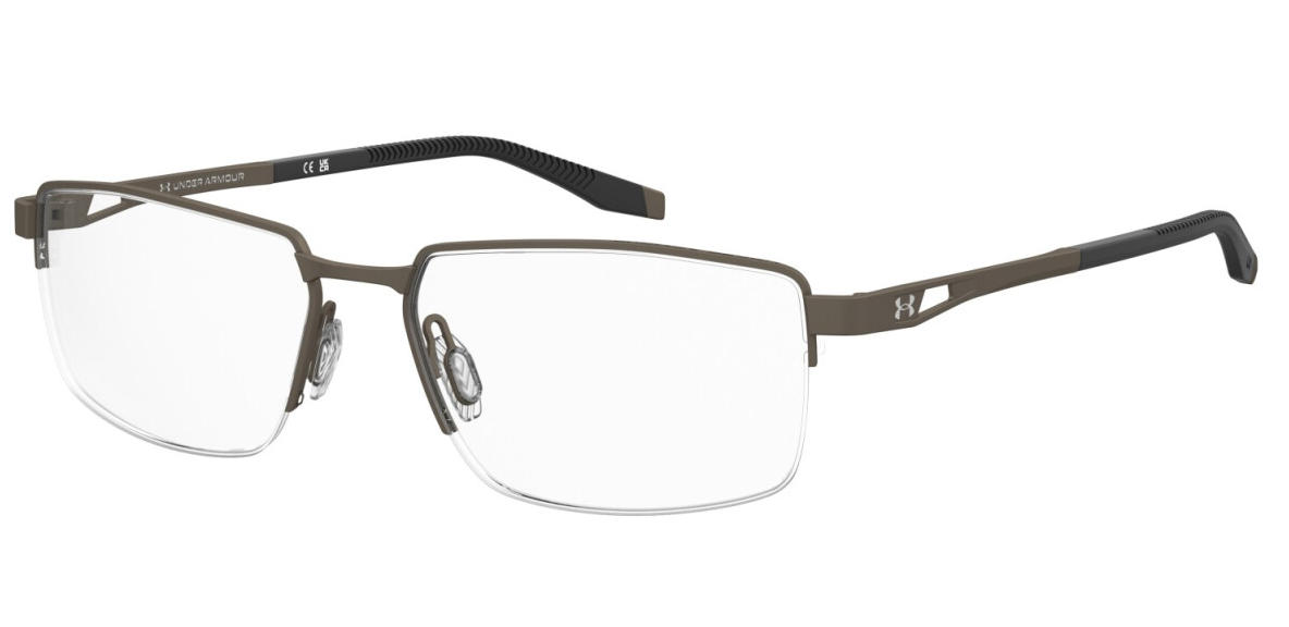 Under Armour UA 5078/G S05 Grey Brown Rectangular Men's Eyeglasses