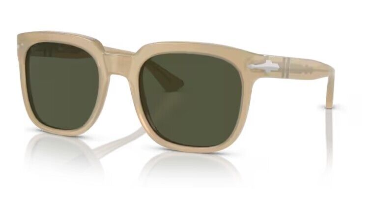 Persol 0PO3323S 116931 Opal beige/Green Square 53mm Men's Sunglasses