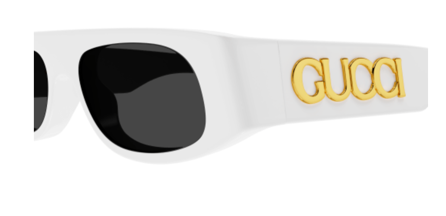 Gucci GG1771S 002 White/Grey Rectangular Women's Sunglasses