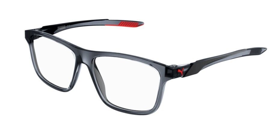 Puma PU0361O 004 Grey-Grey Rectangular Full-Rim Unisex  Eyeglasses