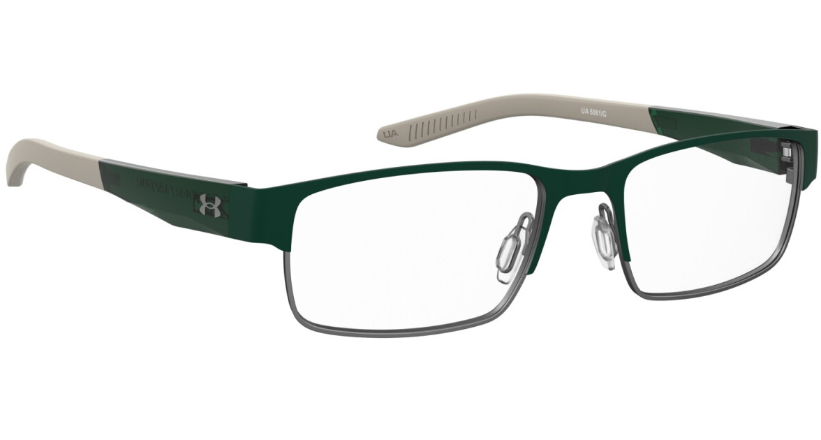 Under Armour UA 5081/G DLD Matte Green Rectangular Men's Eyeglasses