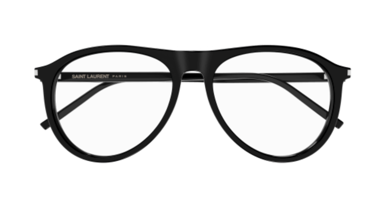 Saint Laurent SL 667 OPT 001 Black Soft Square Men's Eyeglasses