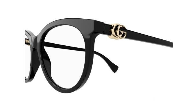 GUCCI GG1074O 004 Cat Eye Black Shiny  Women's Eyeglasses