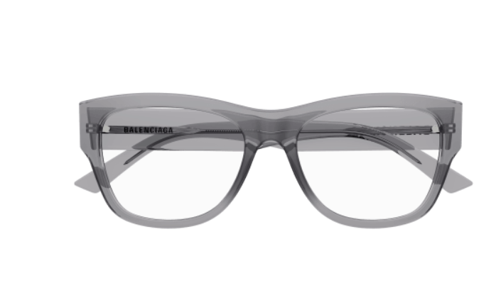 Balenciaga BB0309O 005 Grey Square Men's Eyeglasses