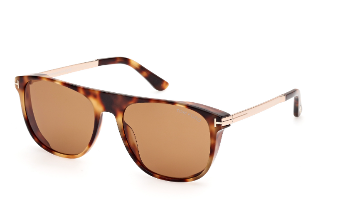 Tom Ford FT1105 Lionel-02 55E Coloured Havana/Brown Square Men's Sunglasses