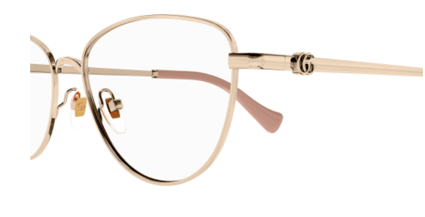 Gucci GG1595O 002 Gold Cat Eye Women's Eyeglasses