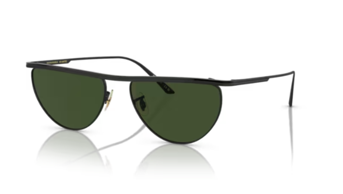 Oliver Peoples 0OV1342S 1984c 506271 Matte Black/Green Oval Women's Sunglasses