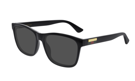 Gucci GG0746S 001 Black/Grey Rectangle Men's Sunglasses