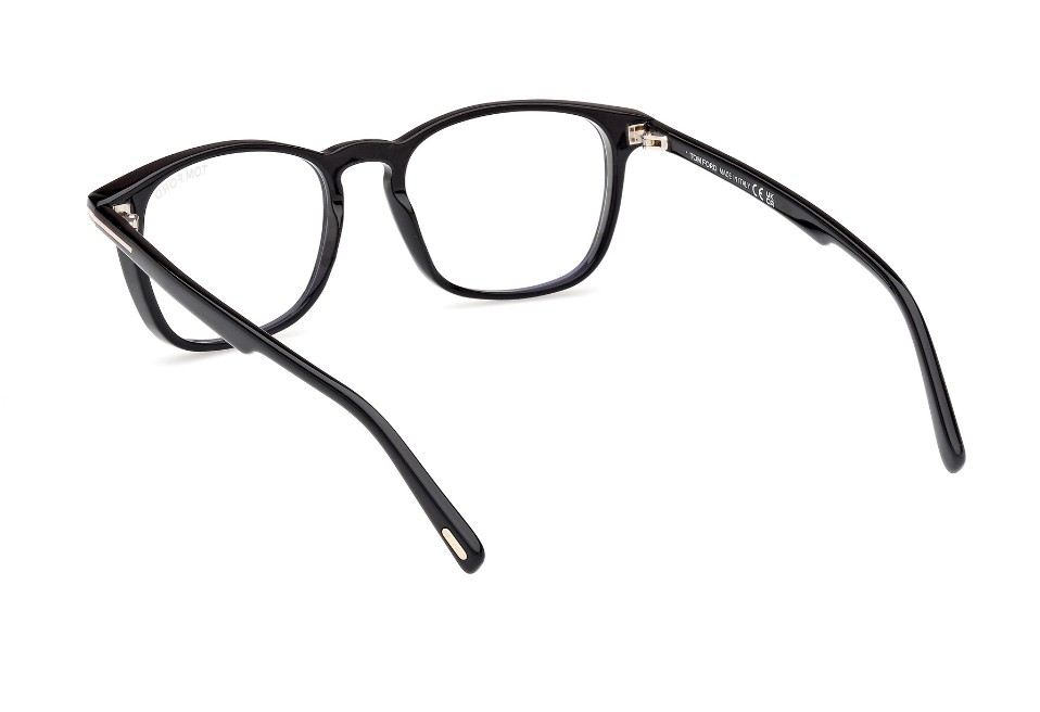 Tom Ford FT5960-B 001 Shiny Black/Shiny Black Square Men's Eyeglasses