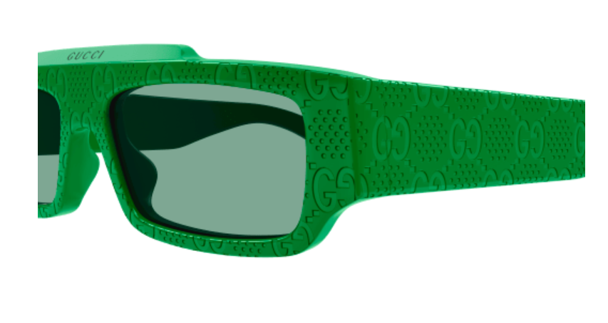 Gucci GG1592S 003 Green/Green Rectangular Men's Sunglasses