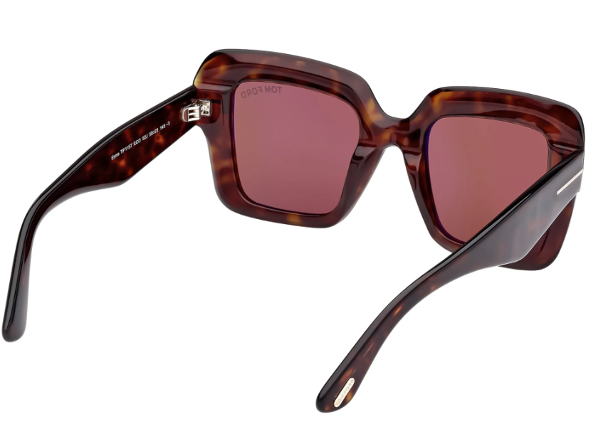 Tom Ford Esme FT1157 52J Women's Dark Havana/Brown Square Sunglasses