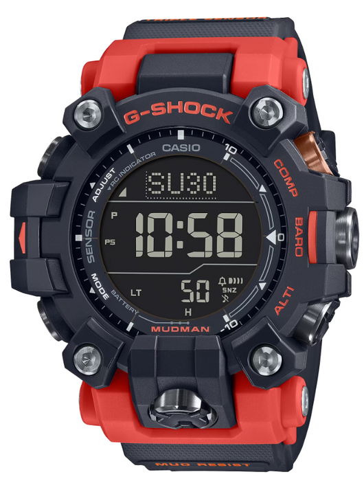 Casio G-Shock Master of G-Land Triple Sensor Black Red Watch GW9500-1A4