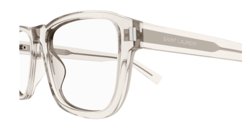 Saint Laurent SL 710 OPT 004 Beige Soft Rectangle Men's Eyeglasses