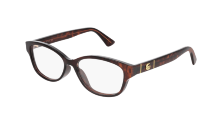 Gucci GG0639OA 002 Havana Square Women's Eyeglasses.