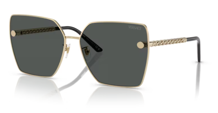 Versace 0VE2270D 125287 Pale gold/Dark Grey Women's Sunglasses