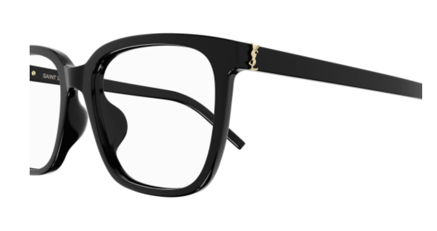 Saint Laurent SL M142/F-001 Black Small Soft Rectangle Women's Eyeglasses