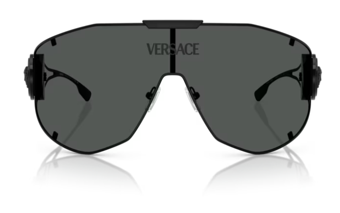 Versace 0VE2268 143387 Matte Black/Dark Grey Mask Men's Sunglasses