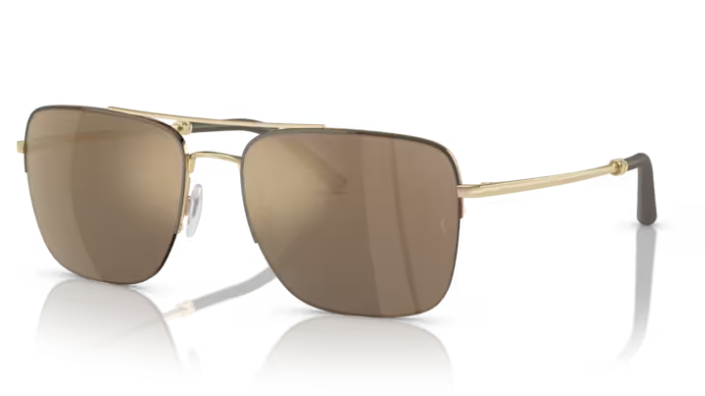 Oliver Peoples 0OV1343S R-2 50355A Umber-Gold/Desert Mirrored Men's Sunglasses