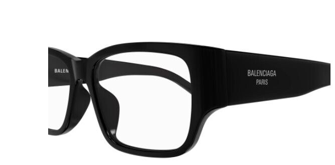 Balenciaga BB0373OK 001 Black Rectangular Men's Eyeglasses