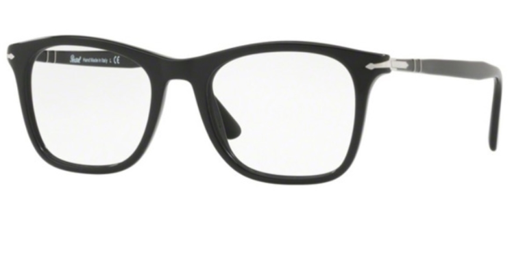 Persol 0PO 3188V 95 Black/Clear Soft Square Men's Eyeglasses