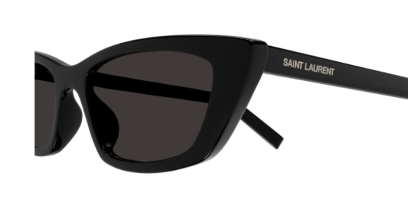 Saint Laurent SL 277 009 Black/Black Narrow Cat-Eye Women Sunglasses