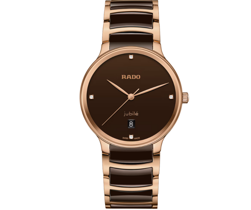 Rado Centrix Automatic Diamonds Stainless Steel Brown Dial Men's Watch R30023712