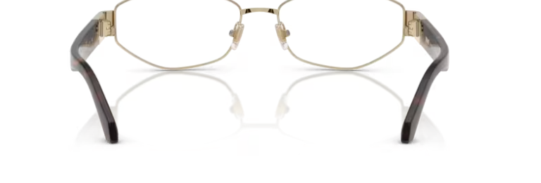 Versace 0VE1298 1252 Pale gold 55mm Rectangular Women's Eyeglasses