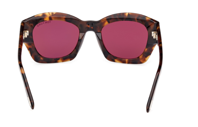 Tom Ford GUILLIANA FT1083 52T Dark Havana/Bordeaux Mirrored Women's Sunglasses