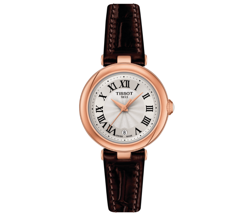 Tissot Bellissima Small Lady White Dial Brown Leather Strap Watch T1260103601300