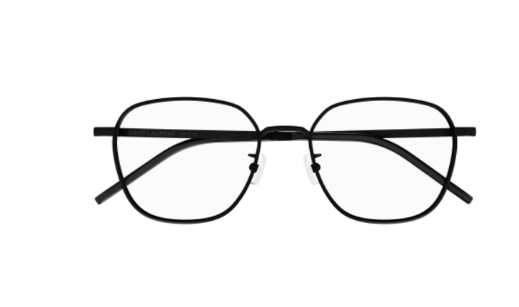 Saint Laurent SL 646/F 001 Black Round Women's Eyeglasses