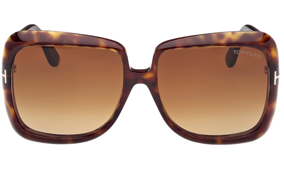 Tom Ford Lorelai FT1156 52F Dark Havana/Brown Square Women's Sunglasses