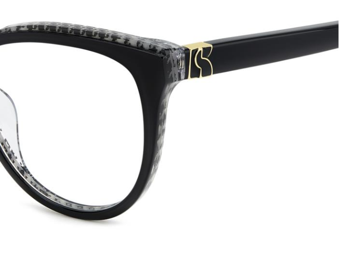 Kate Spade MANDEE TAY Black/White Pattern Round Women's Eyeglasses