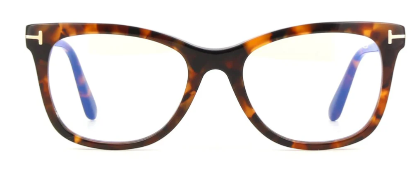 Tom Ford FT5986-B 052 Dark Havana/Dark Havana Square Women's Eyeglasses