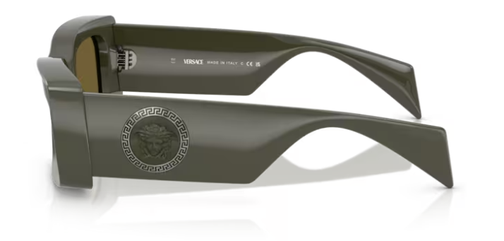 Versace 0VE4474U 549173 Dark Olive/Dark Brown Rectangular Men's Sunglasses