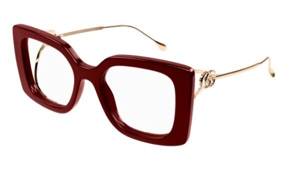 Gucci GG1567O 003 Burgundy Oversize Square Women's Eyeglasses