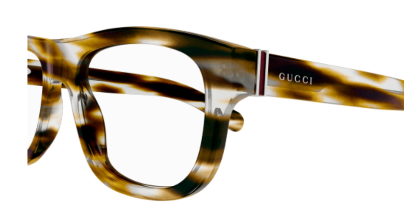 Gucci GG1509O 003 Havana Square Men's Eyeglasses