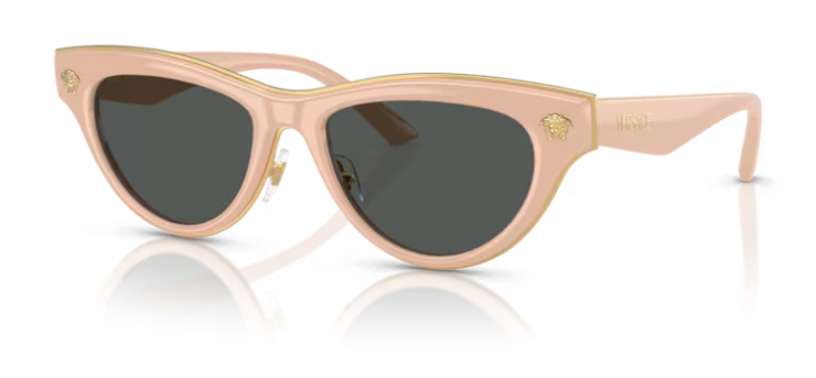 Versace 0VE2273 549487 Nude/Dark Grey Cat Eye Women's Sunglasses