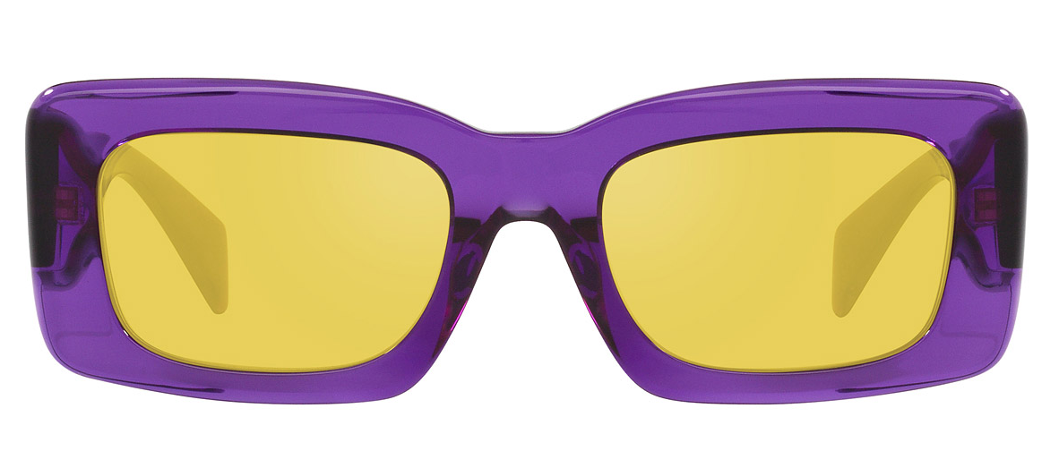 Versace VE4444U 5408V9 Violet/	Yellow Rectangular Women's Sunglasses