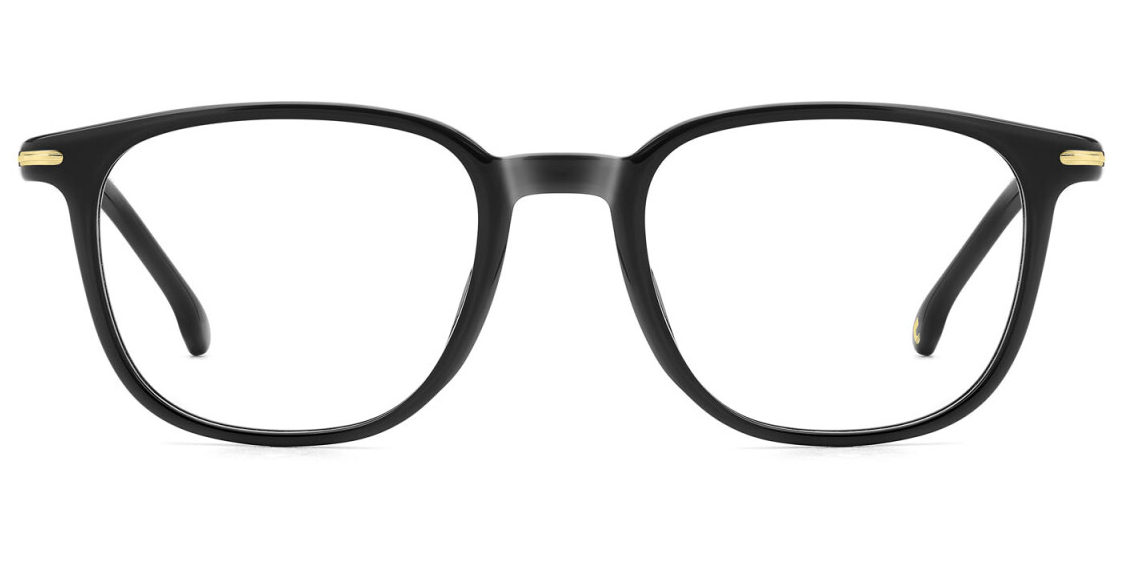 Carrera 348 2M2 Black Gold Rectangular Men's Eyeglasses