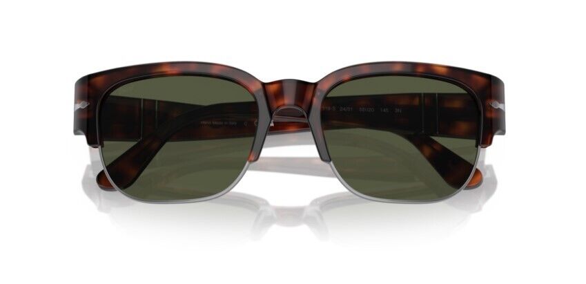 Persol 0PO3319S Tom 24/31 Havana/Green 55mm Unisex Sunglasses