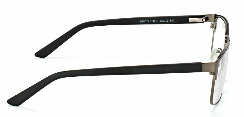 Puma PE0027O 001 Grey Black Rectangle Men's Eyeglasses